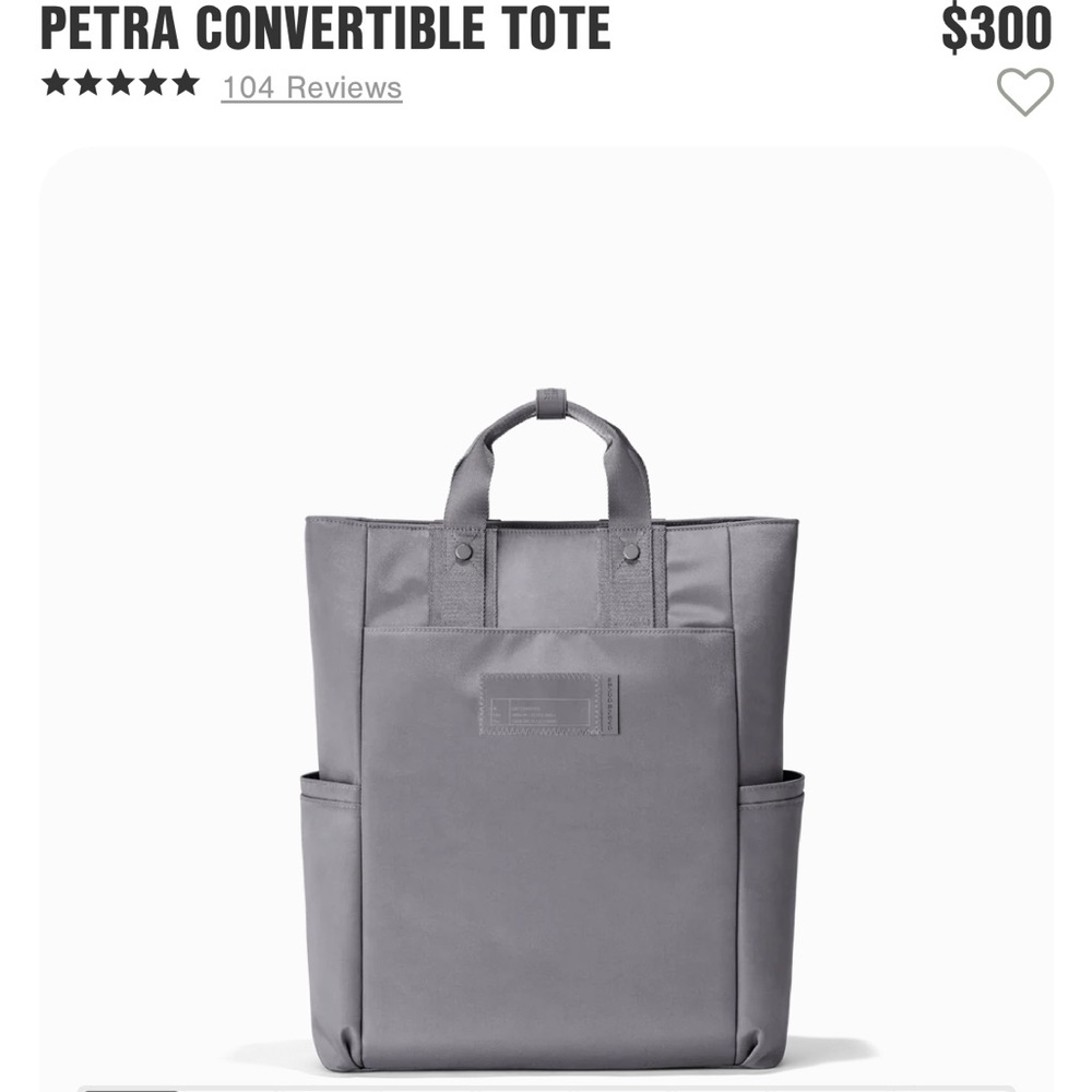 Petra Convertible Tote - Gray